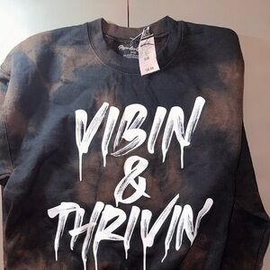 Brand new brown & black tie dye sweater